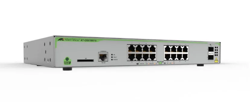 NET SWITCH 16PORT 10/100/1000T/+2SFP AT-GS970M/18-50 ALLIED Allied