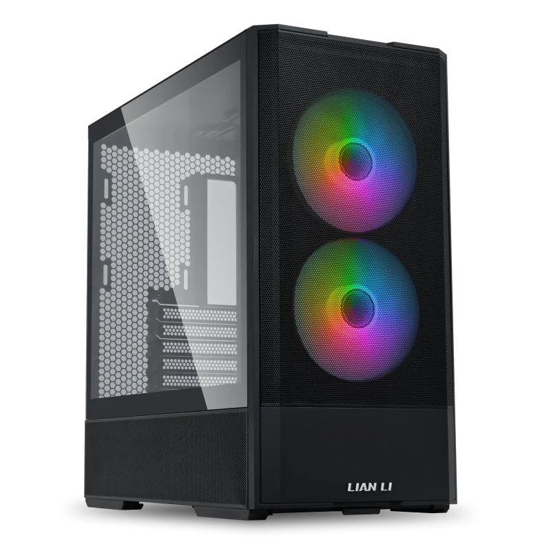 Carcasa LIAN LI LANCOOL 207 Mid Tower RGB NEGRU, Tempered Glass, Sloturi Expansiune 7, Drive Bays: 1x3.5" 1x2.5", Ventilatoare Suportate: 8 (spate: 1x120mm, sus: 3x120mm sau 2x140mm, fata: 2x140mm, invaluit in sursa: 2x120mm), Ventilatoare Incluse: