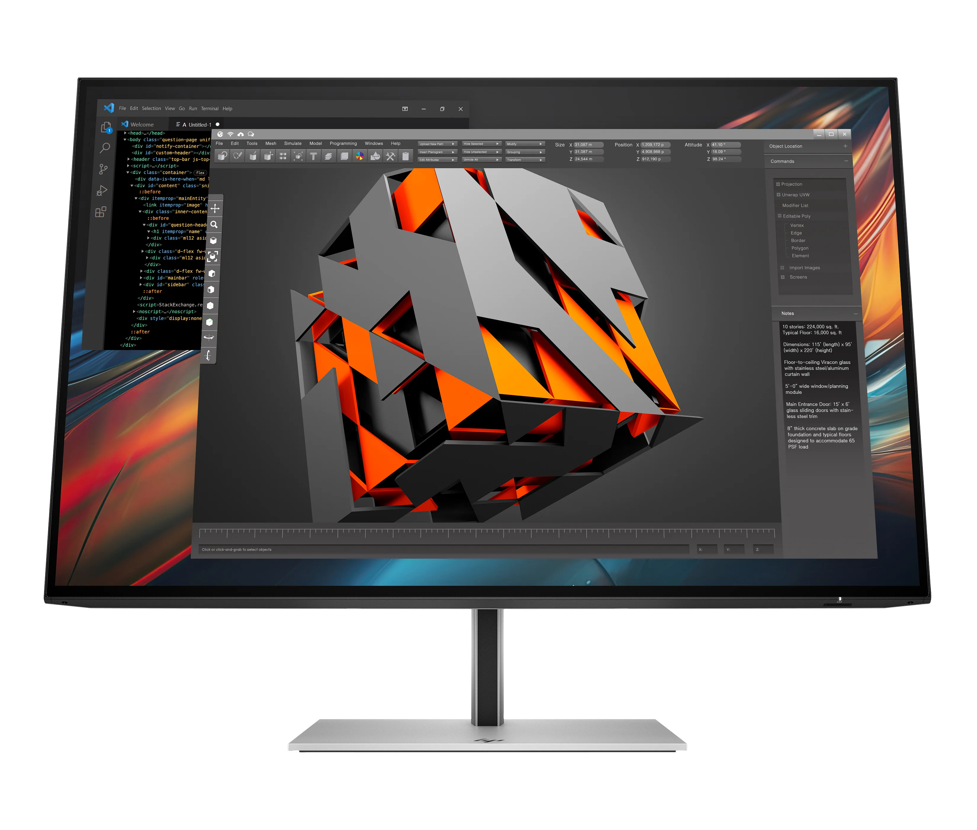 MONITOR LCD 24" S7 PRO 724PU/8Y2F7AA HP HP
