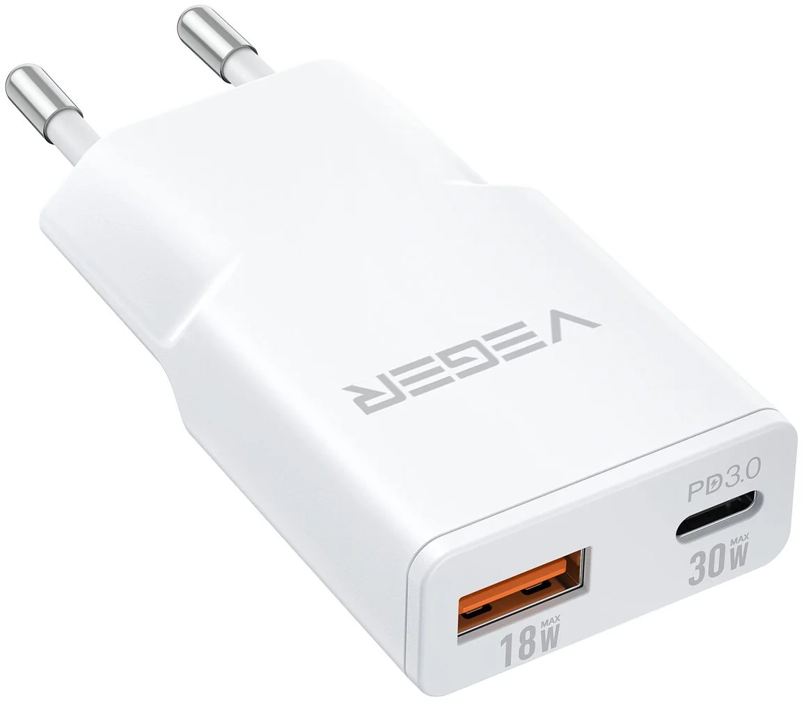 MOBILE CHARGER WALL USB/30W1A1C VEGER Veger