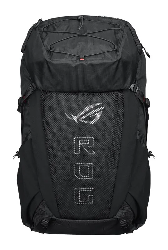 ASUS ROG Archer ErgoAir. Backpack type: Gaming backpack, Product main colour: Black, Coloration: Pattern. Width: 350 mm, Depth: 210 mm, Height: 540 mm. Material: EVA (Ethylene Vinyl Acetate), Lycra, Nylon