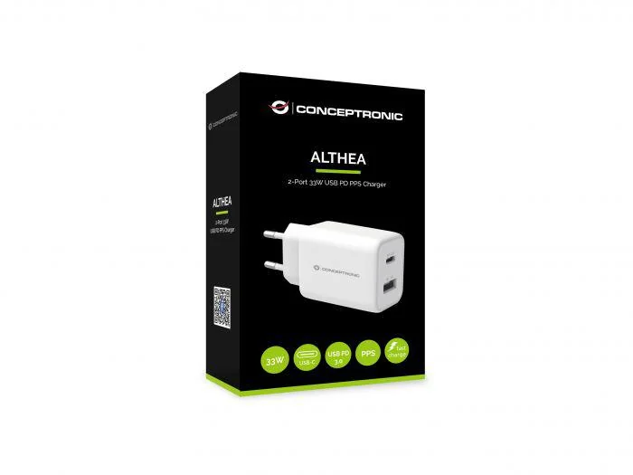 MOBILE CHARGER WALL 33W/2PORT ALTHEA11W CONCEPTRONIC Conceptronic