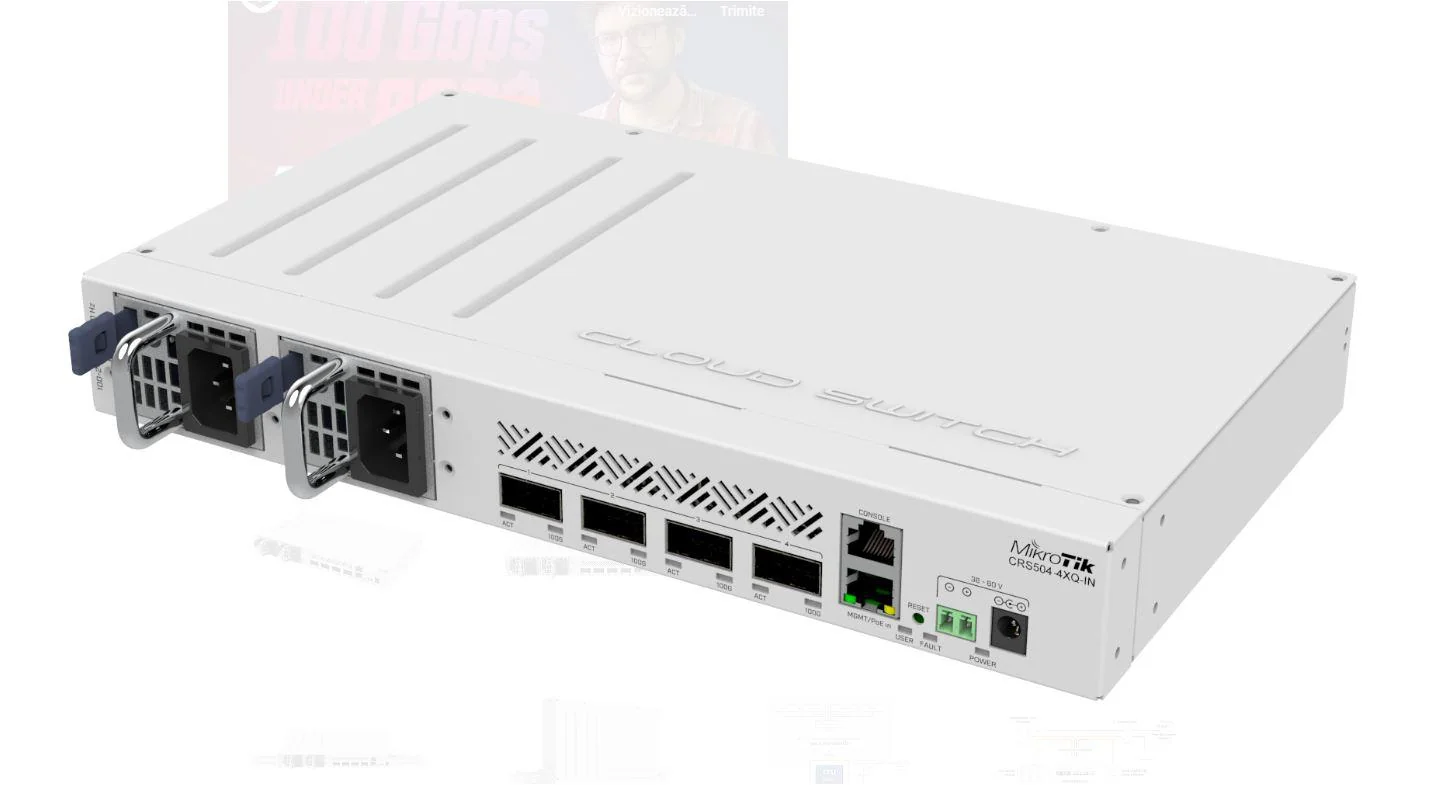 NET ROUTER/SWITCH 4PORT 1000M/CRS504-4XQ-IN MIKROTIK Mikrotik