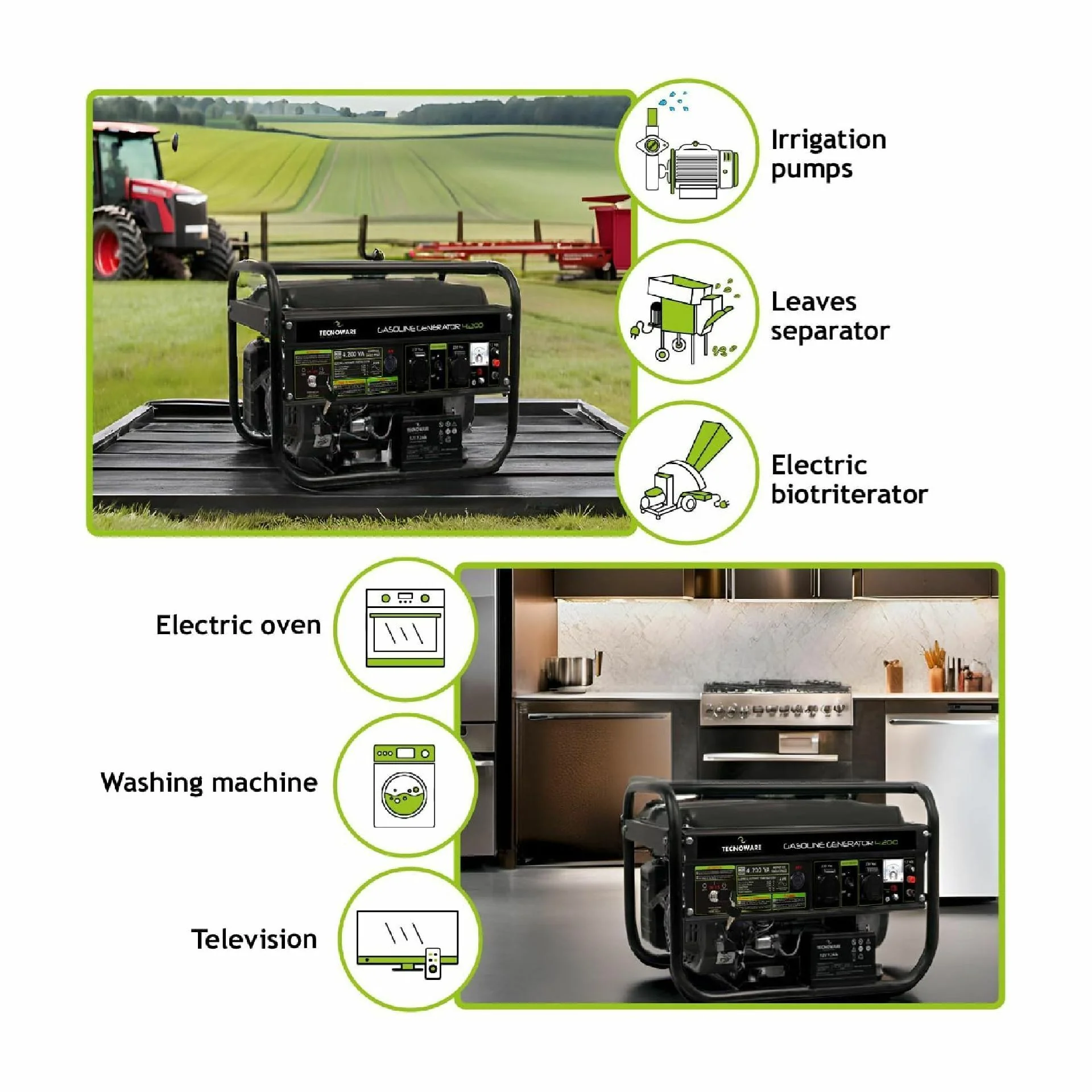 PETROL GENERATOR 4200VA/FGE4200E TECNOWARE Tecnoware