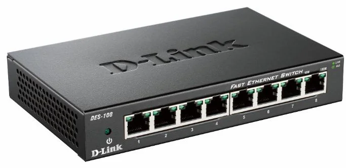 NET SWITCH 8PORT 10/100M/FAST ETH DES-108/E D-LINK D-Link