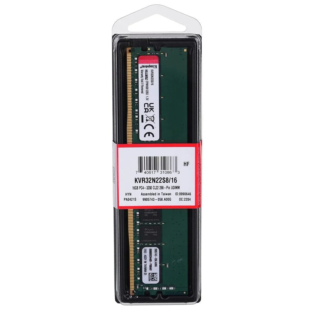MEMORY DIMM 16GB PC25600 DDR4/KVR32N22S8/16 KINGSTON Kingston