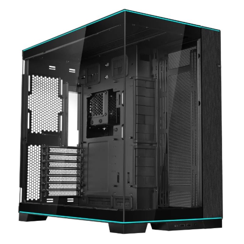 Carcasa LIAN LI O11 DYNAMIC EVO Mid Tower RGB NEGRU, Tempered Glass, Sloturi Expansiune 7, Drive Bays: 4x3.5" sau 2x2.5", Ventilatoare Suportate: 10 (spate: 1x120mm, sus: 3x120mm sau 3x140mm, lateral: 3x120mm sau 3x140mm, jos: 3x120mm sau 3x140mm),