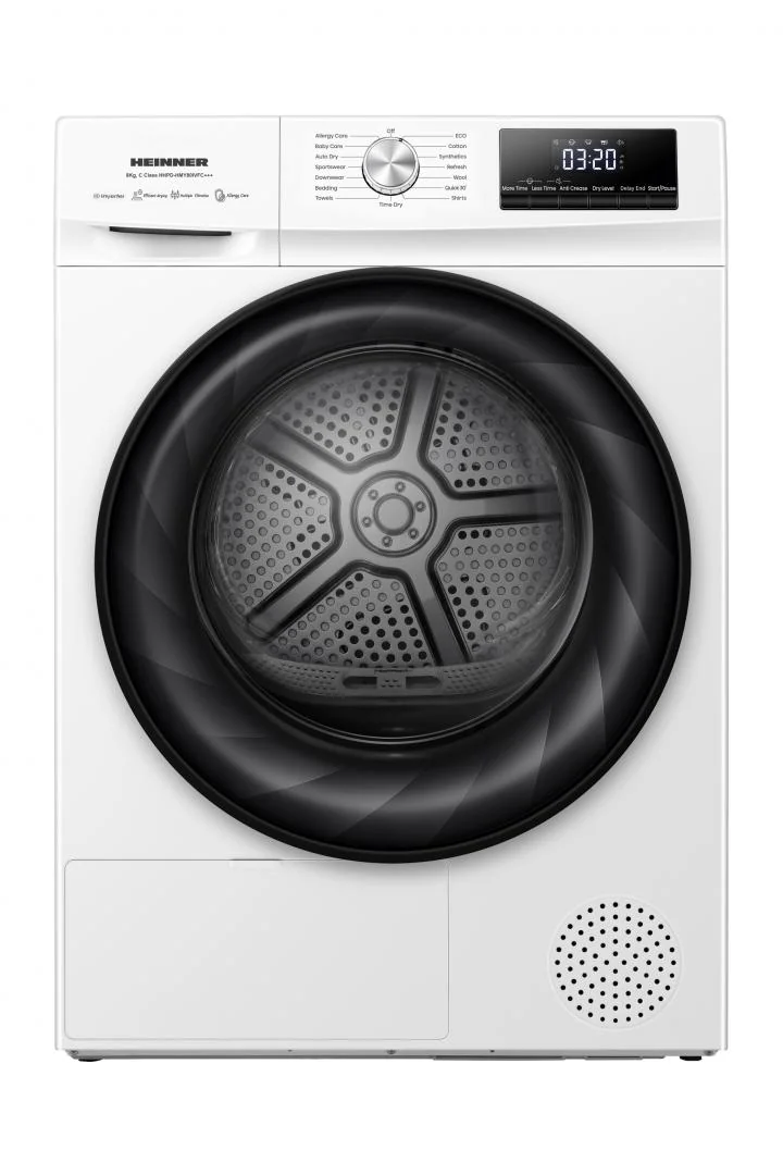 Uscator de rufe HEINNER HHPD-HMY80IVFC+++, 8 kg, Inverter, Clasa: C, Alb Heinner