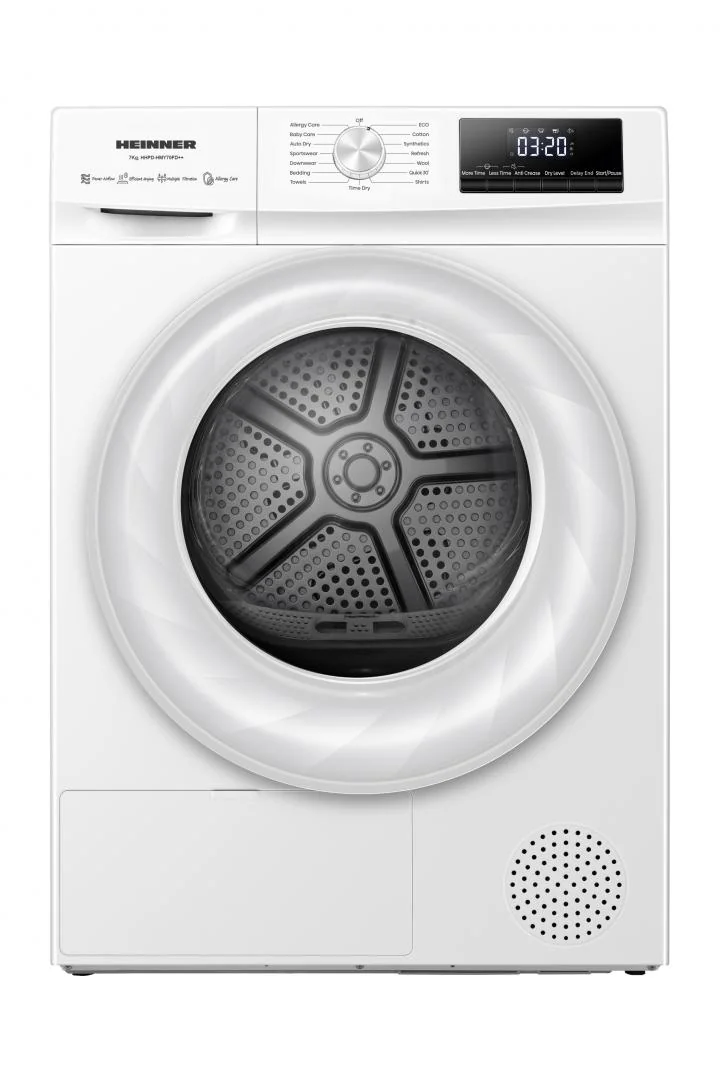 Uscator de rufe HEINNER HHPD-HMY70FD++, 7 kg, Inverter, Clasa: D, Alb Heinner