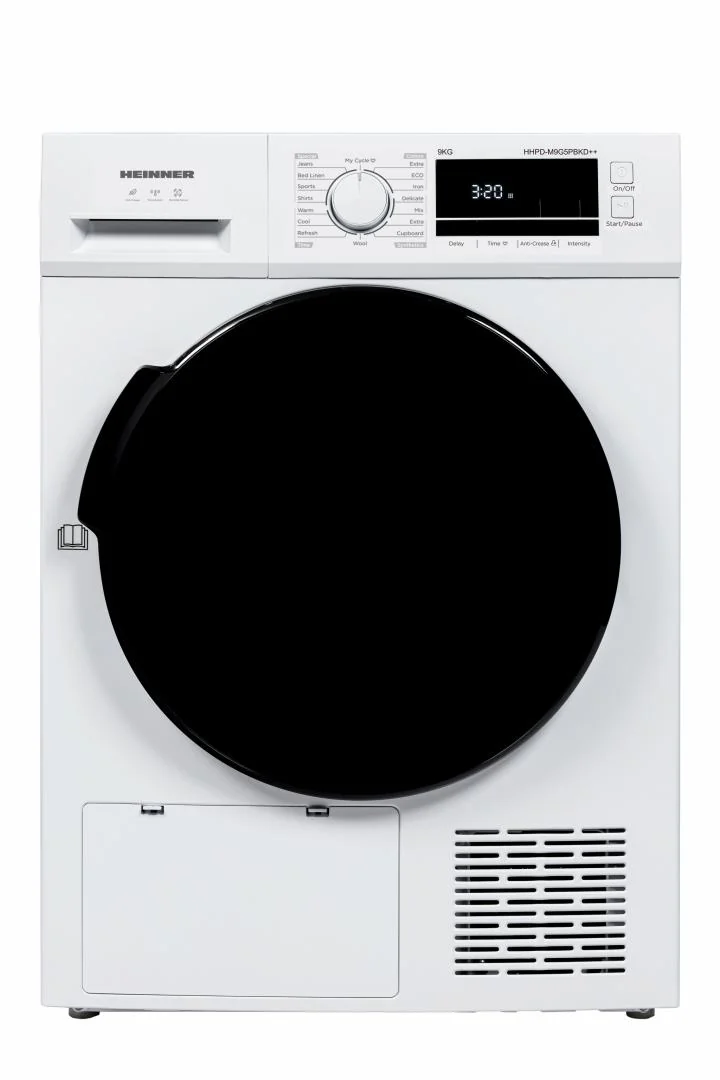 Uscator de rufe HEINNER HHPD-M9G5PBKD++, 9 kg, Clasa: D, Alb Heinner
