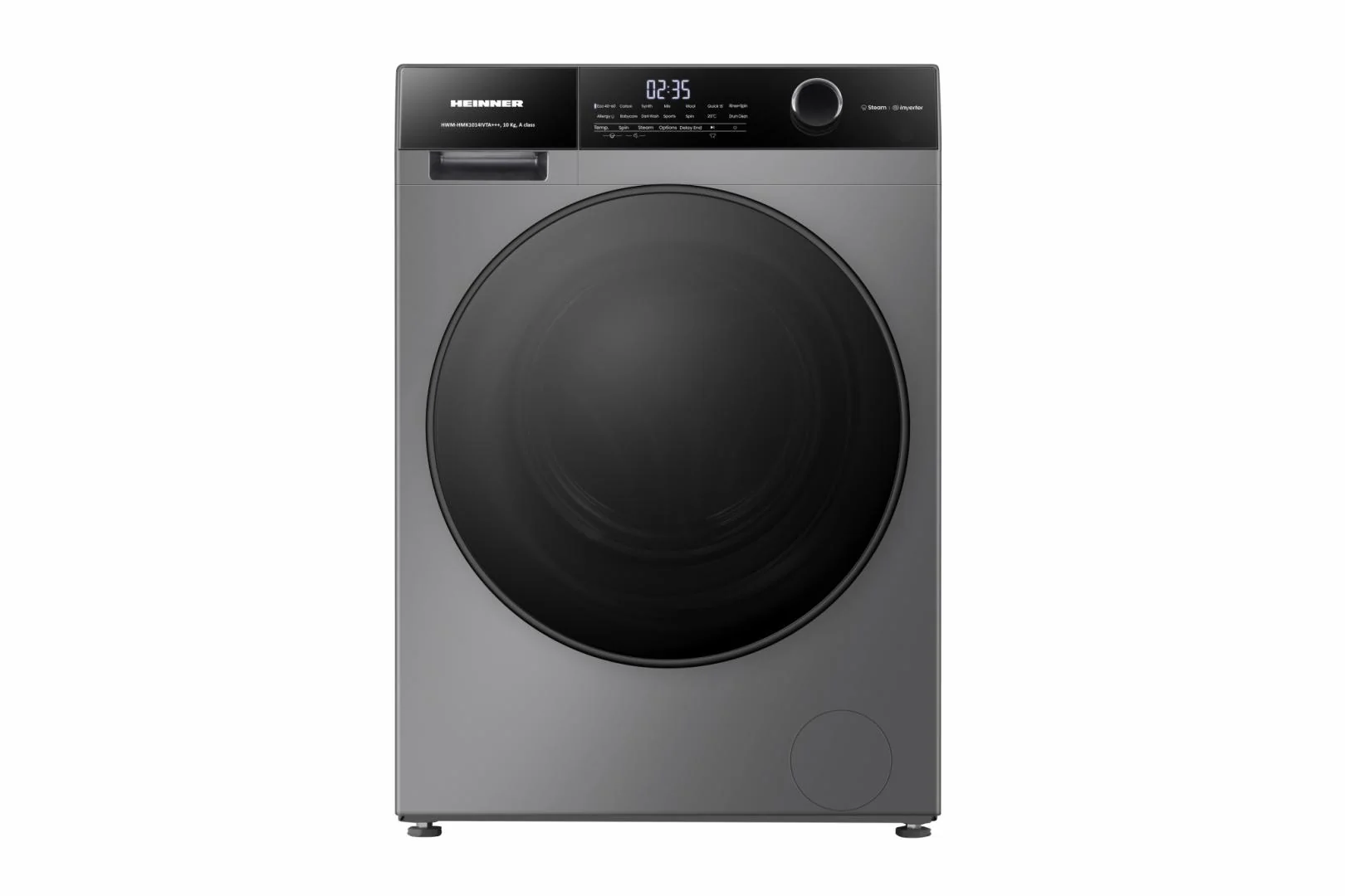 Masina de spalat rufe HEINNER HWM-HMK1014IVTA+++, 10 kg, 1400 rpm, Clasa: A, Argintiu