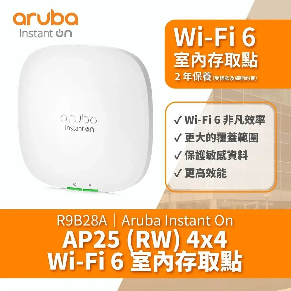 WRL ACCESS POINT AP25/R9B28A ARUBA BY HPE Aruba