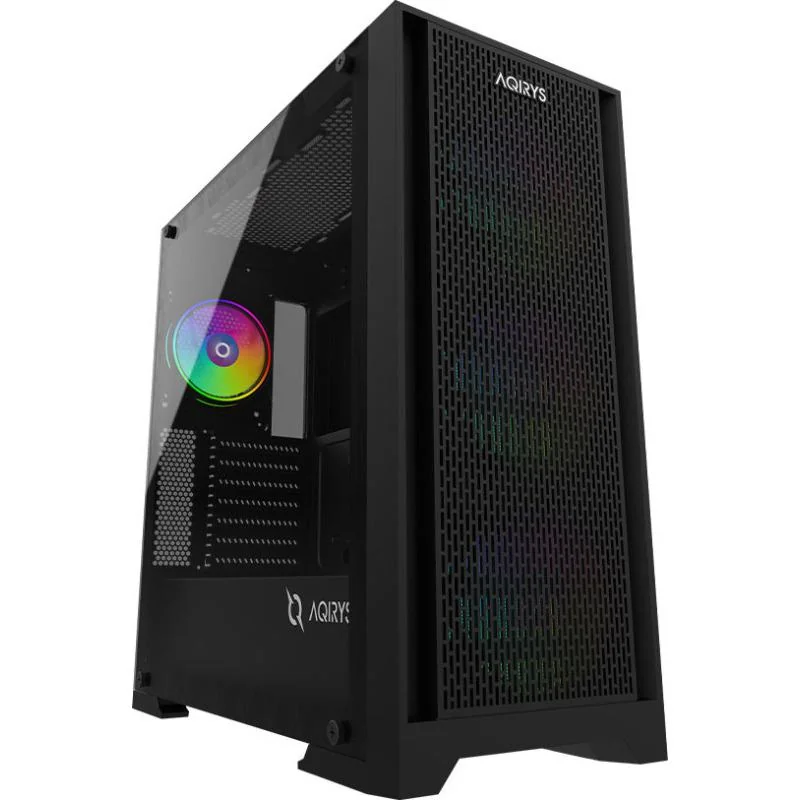 Carcasa AQIRYS Avior, RGB, Mid Tower, Black Aqirys