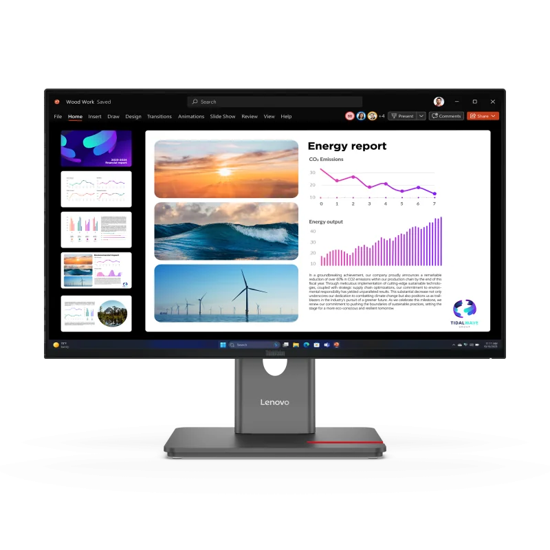Monitor Consumer Lenovo ThinkVision P24Q-40, 23.8", 2560 x 1440 pixeli, Black, 3 ani Garantie Lenovo