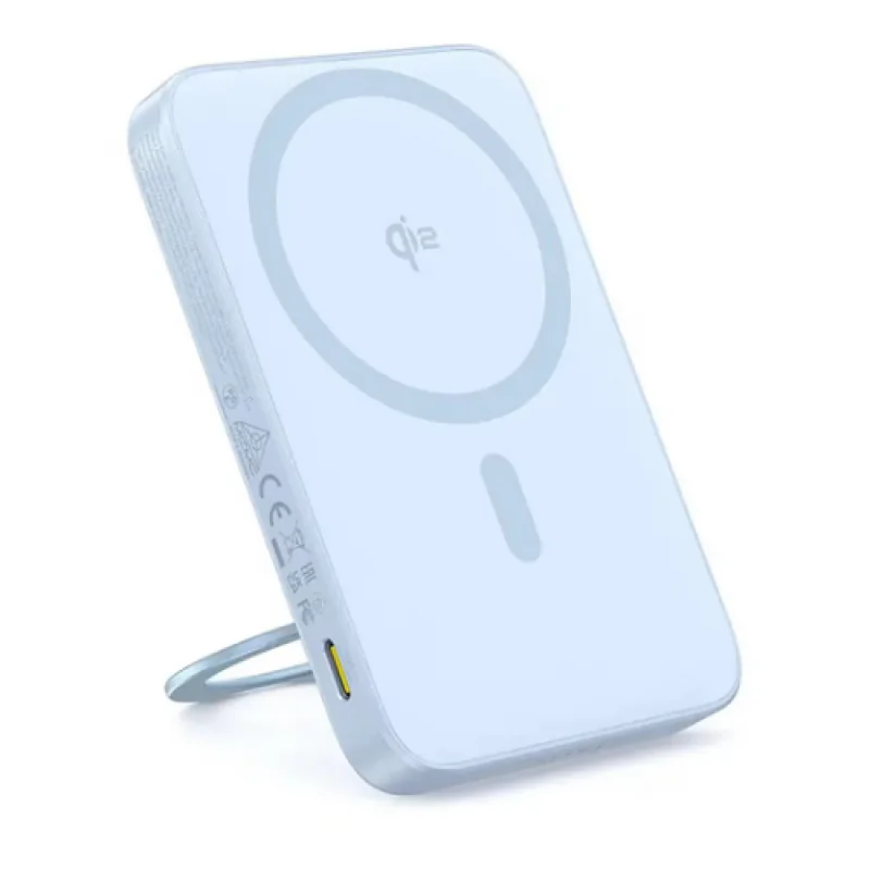 Baterie externa Baseus PicoGo Qi2 Magnetic, 5000mAh, PD 20W, 1 x USB Type-C, incarcare wireless Qi2 15W, prindere magnetica Iphone, include cablu USB Type-C la USB Type-C 30cm, albastru Baseus