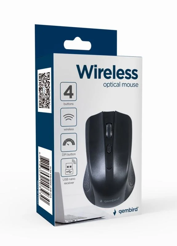 Mouse Wireless GEMBIRD MUSW-4B-04, 1600 dpi, negru Gembird
