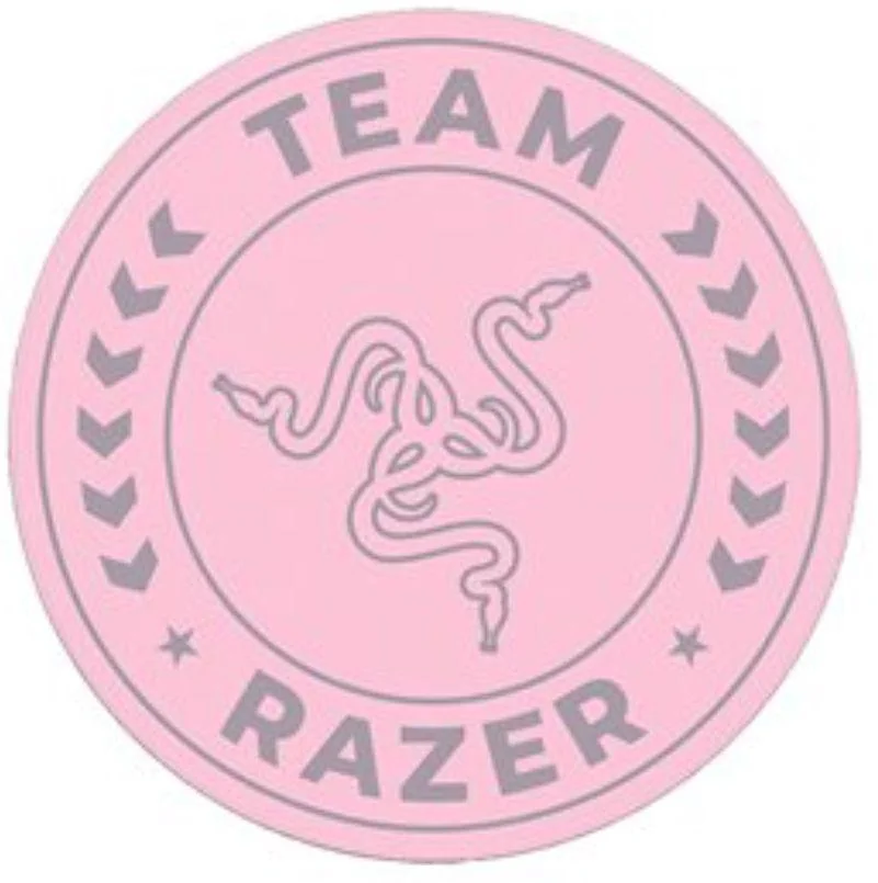 Covor de podea Razer Team, stratul superior: 100% catifea din poliester reciclat, stratul central: 100% material netesut reciclat, stratul inferior: strat de bază antiderapant din silicon, roz Razer
