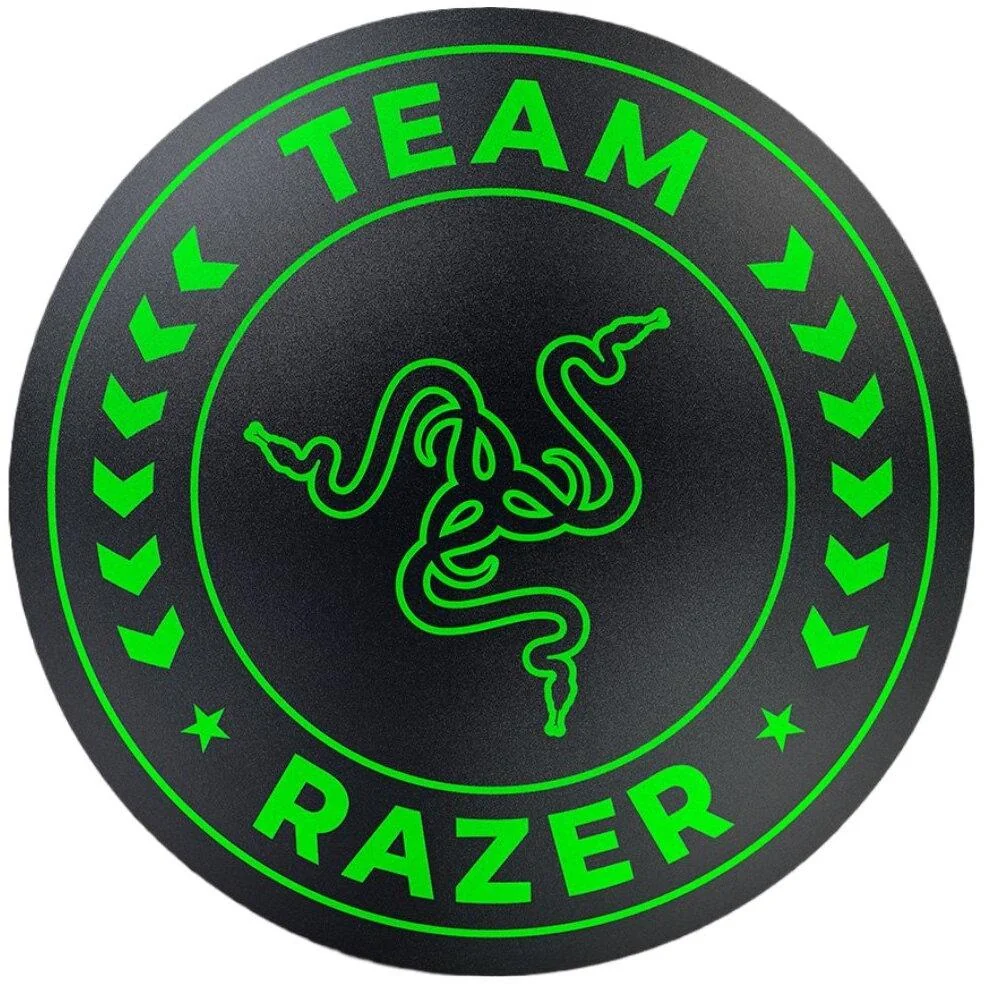 Covor de podea Razer Team Mat, bază anti-alunecaredimensiuni lățime: 1200 mm, adâncime: 1200 mm, negru/verde Razer