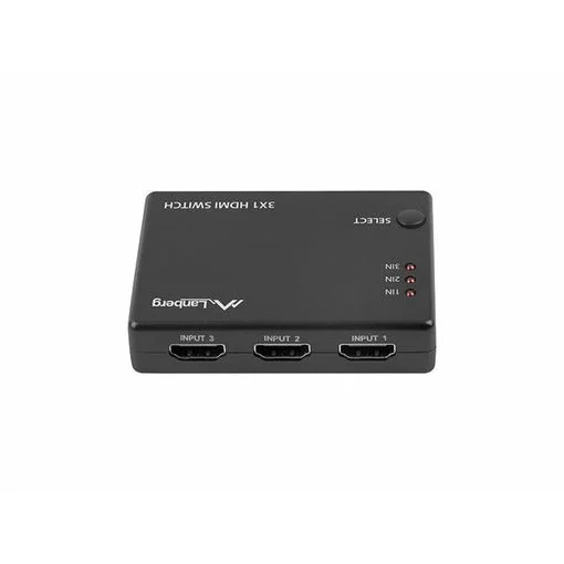 switch video 3-port HDMI black + micro USB port Lanberg