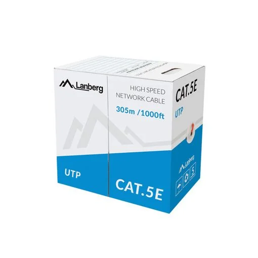 LAN cable UTP 100Mb/s 305m solid CCA red Lanberg