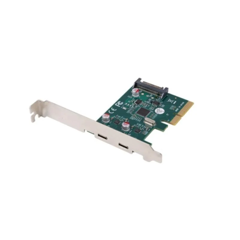 PCI Express x1 card 2X USB-C 3.2 gen 2X1 low profile Lanberg