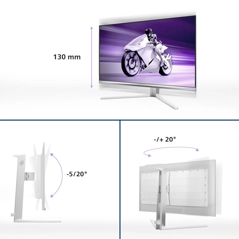 Monitor Consumer Philips Evnia 8000 27M2N8500/00, 27", 2560 x 1440 pixeli, White, 2 ani Garantie Philips