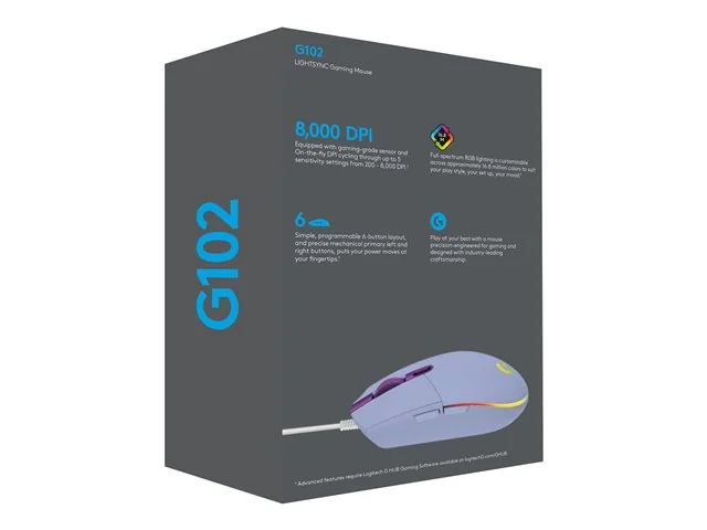 G102 LIGHTSYNC - LILAC - EER Logitech