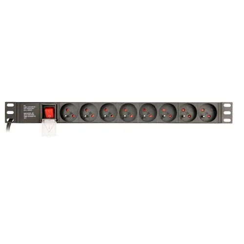 PDU 8x French socket 1U 16A 3m Gembird