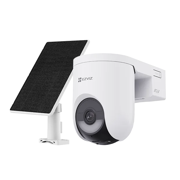 CAMERA PT 4MP 4MM CU PANOU SOLAR HB8 LITE BATTERY PT+5W SOLAR PANEL KIT, Senzor imagine: 1/3" 4-Megapixel Progressive Scan CMOS Sensor, Lentila: 4 mm @ F1.6 Diagonal angle: 90° Horizontal angle: 75° Vertical angle:40°, IR 15M, Compresie: H.265 / H.264, Ezviz