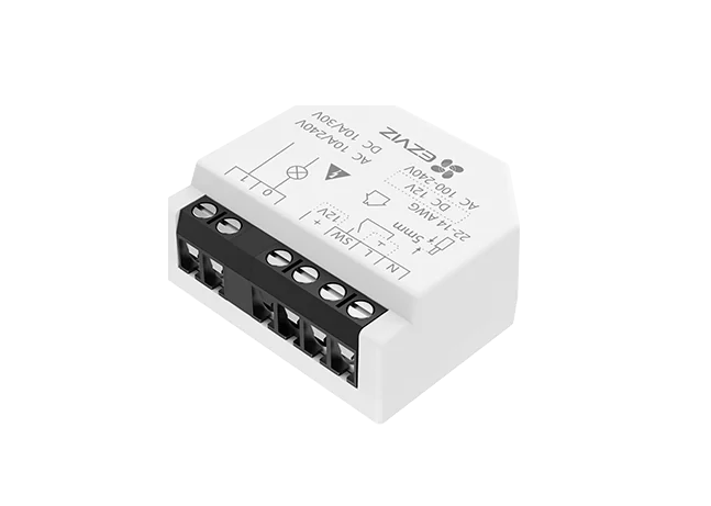 KIT SMART HOME Ezviz T35WD pentru controlul Iluminatului, Wi-Fi Relay 2.4GHz, conectivitate: Wi-Fi 6, BLE, 2.4 GHz, IEEE802.11b, 802.11g, 802.11n, raza: 200m (spatiu deschis), allimentare: 100-240 VAC, 50 โ60 Hz / 12VDC, dimensiuni 38.4 ร 43.8 ร 18.5mm, Ezviz