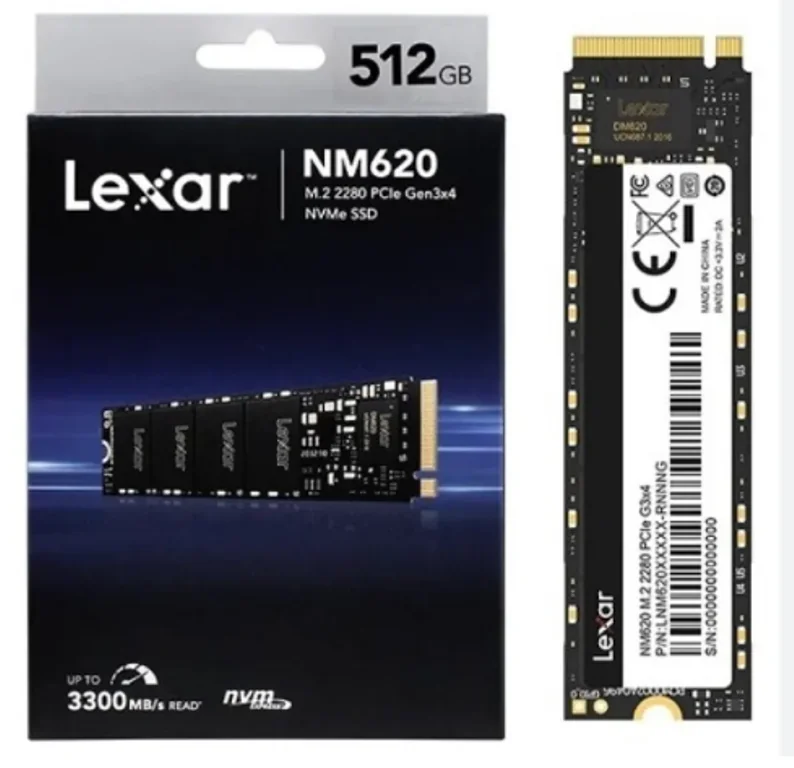 SSD PCIE G3 M.2 NVME 512GB/NM620 LNM620X512G-RNNNG LEXAR Lexar