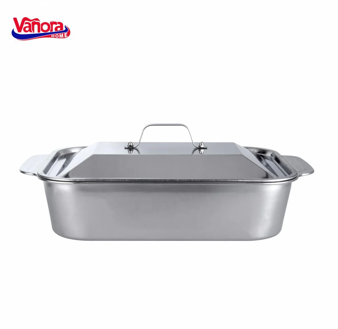 TAVA INOX CU CAPAC 36.5x22x7 CM, ZIRA, VANORA HOME Vanora