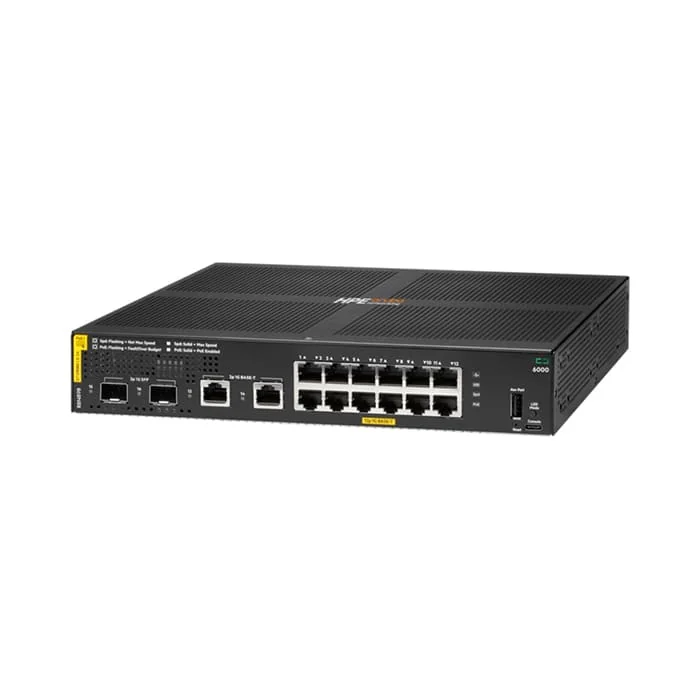 NET SWITCH 12PORT 2SFP/POE CX6000 R8N89B ARUBA BY HPE Aruba