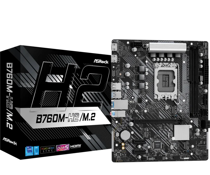 Placa de baza ASRock B760M-H2/M.2, Socket 1700, DDR5, Micro-ATX Asrock