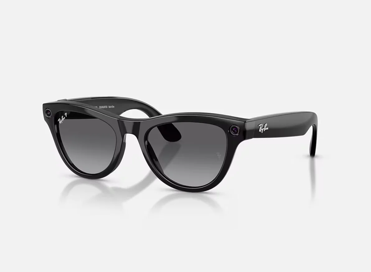 Meta SKYLER High Bridge Fit - Shinny Black - Graphite Gen2 Rayban