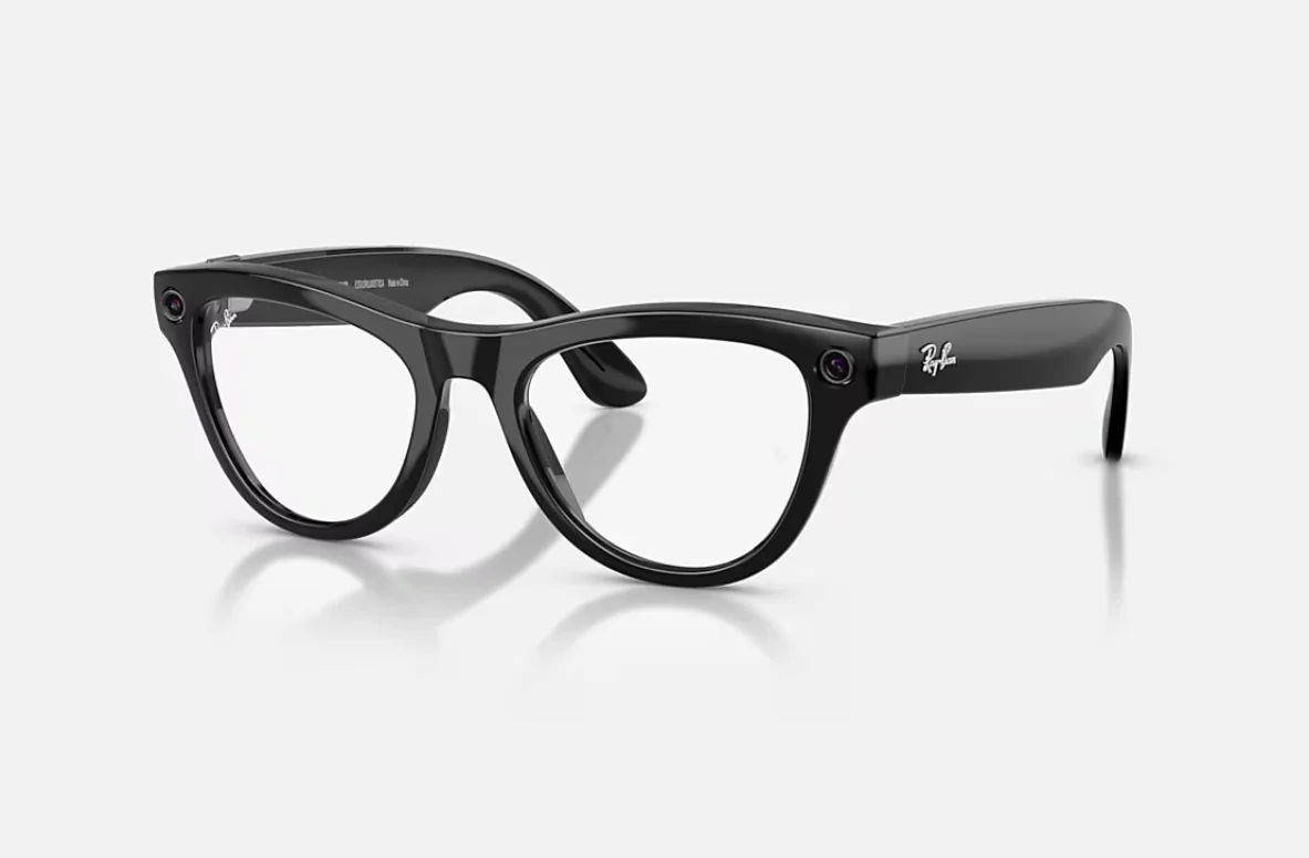 Meta SKYLER High Bridge Fit - Shinny Black - Amethyst Transitions® Gen2 Rayban