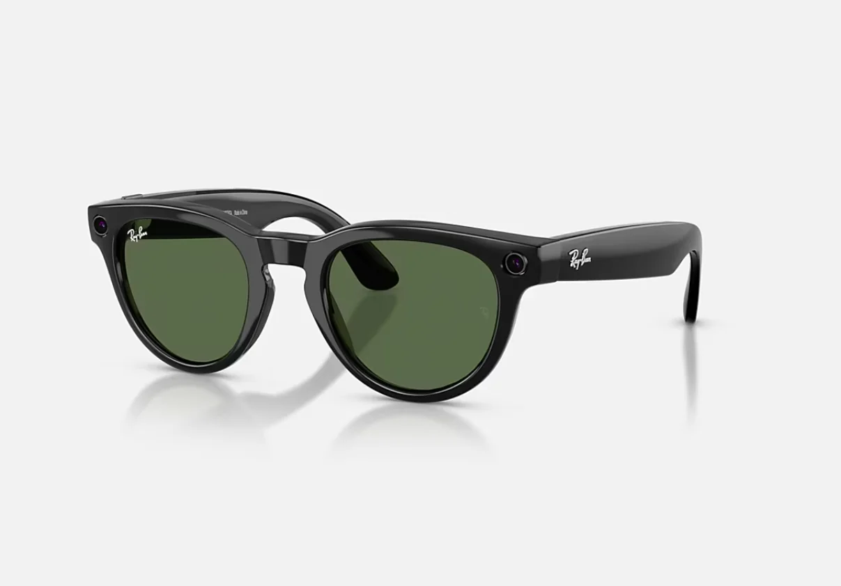 Meta HEADLINER Low Bridge Fit - Shinny Black - G-15 Green GEN2 Rayban