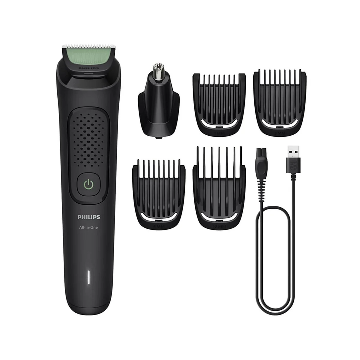 Aparat de tuns 6in1 Philips All-in-One Trimmer 3000 Series, MG3915/15, autonomie 60 min, setari lungime 0.5 – 12 mm, lame cu autoascutire, husa Philips