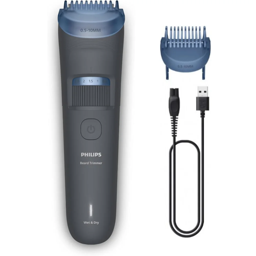 Aparat de tuns barba PHILIPS BT3617/15 cu lame cu autoascutire, 20 de setari de lungime, piepten ajustabil pentru barba (0,5-10 mm), autonomie 60 min Philips