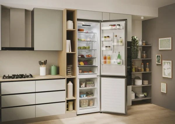 Combina frigorifica Candy Fresco 300 CNCQ2T620EX, No Frost, inox, 205x59,5x66,7cm, 409L Candy