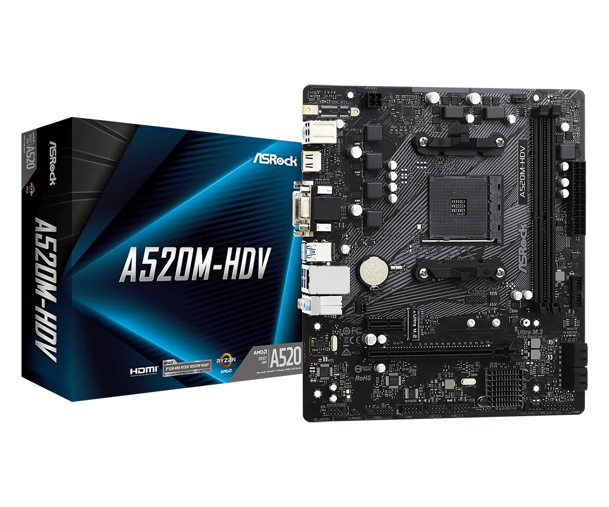 Placa de baza ASRock A520M-HDV, Socket AM4 Asrock