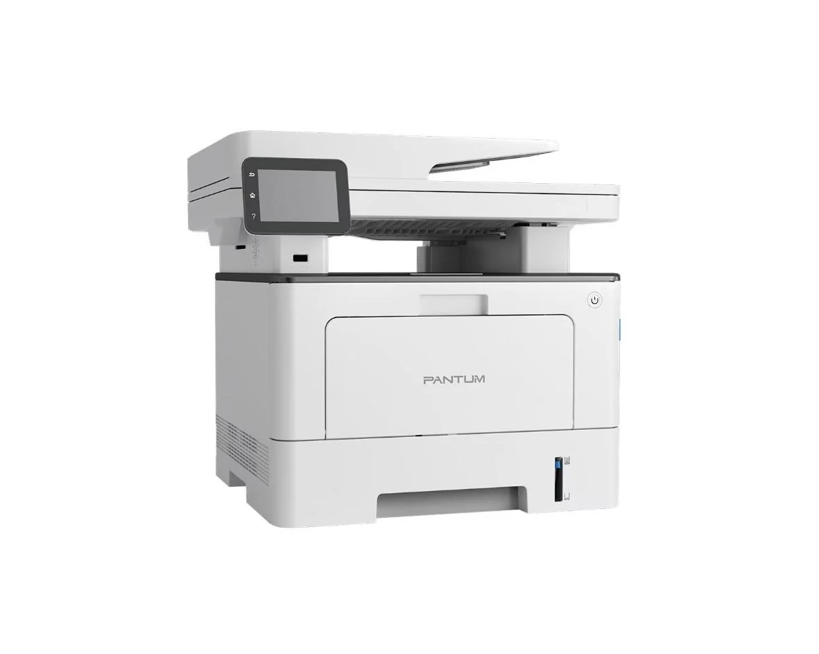 Multifunctionala A4 laser monocrom Pantum BM5201ADN, Viteza:42 ppm, procesor: 1.2 GHz, Memorie 1GB, Limbaj: PCL5e, PCL6e, PS, Ecran tactil 3.5 inch, Tava alimentare de 250 coli, tava iesire de 150 coli, tava multifunctionala de 60 coli, ADF 50 coli,