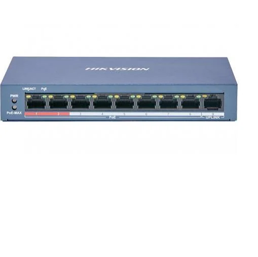 SWITCH Hikvision POE 8 PORTURI FARA MANAGEMENT DS-3E0109P-E/M(B)