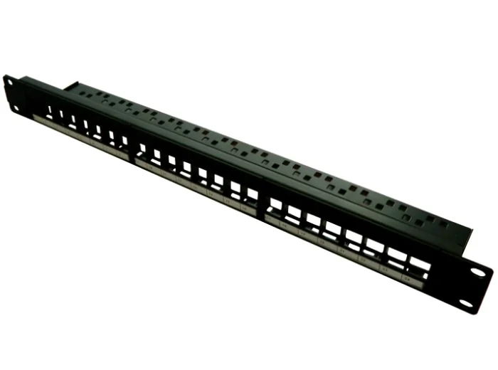 PATCH PANEL 24 PORTURI, 1U, NEECHIPAT, ECRANAT Emtex