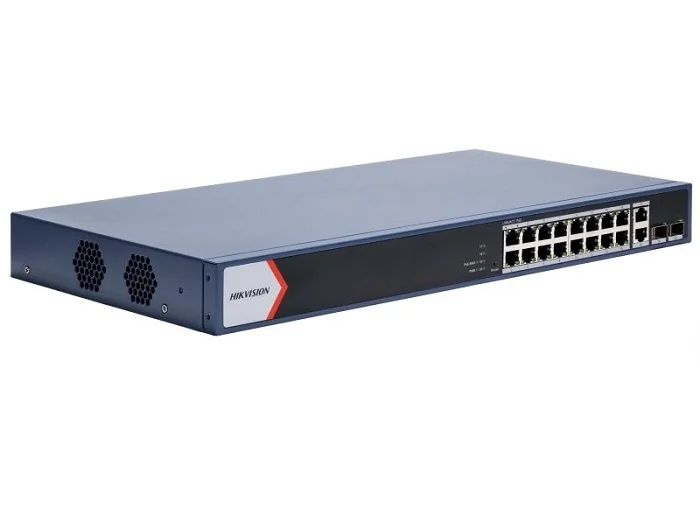 SWITCH CU 20 PORTURI GIGABIT (16POE, 2RJ45, 2SFP) Hikvision