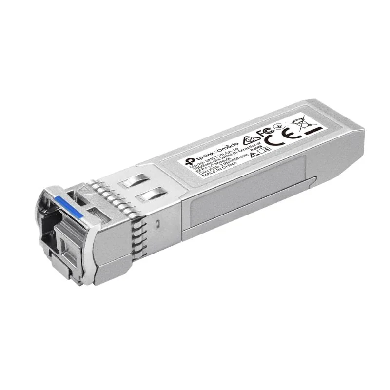 Omada 10Gbase-BX Single-Mode WDM Bi-Directional SFP+ Module SPEC: LC/UPC Connector, TX:1330nm/RX:1270nm, Single-mode, 10 km TP-Link