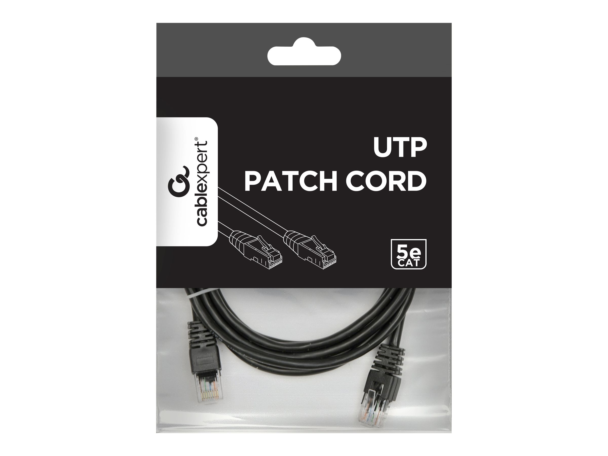 PP12-2M/BK patchcord RJ45 cat.5e UTP 2m black Gembird