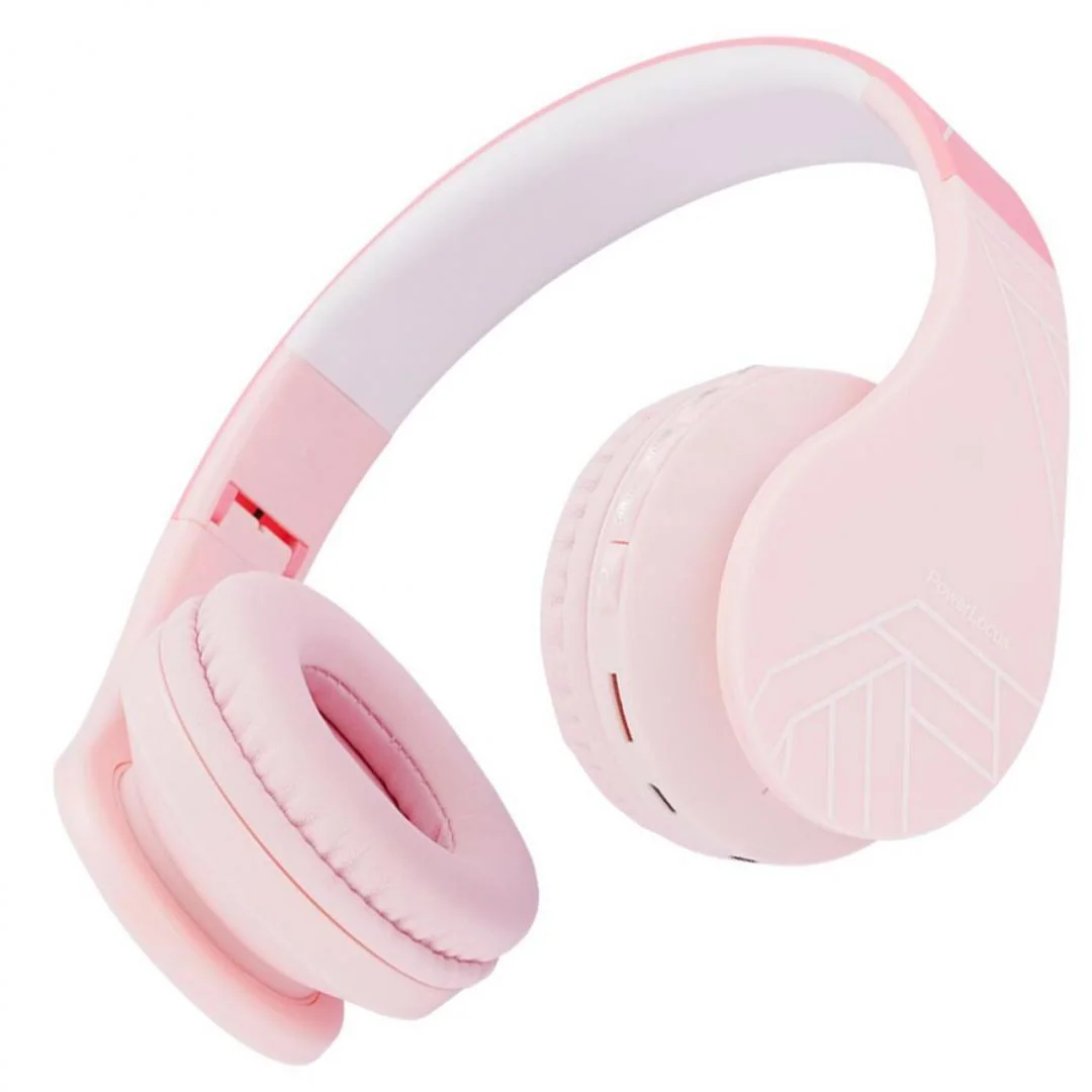Casti pentru copii wireless PowerLocus P1 roz Powerlocus