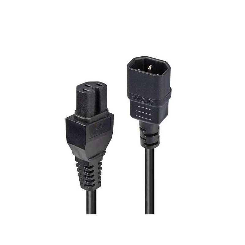 Cablu alimentare Lindy C14 to C15, Connector A: IEC C14 Connector B: IEC C15, material A: PVC & PBT, lungime 1m, negru Lindy