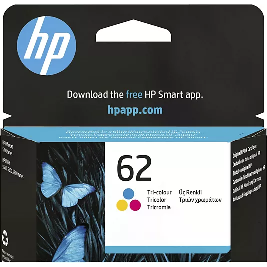 62 ink cartridge tri-colour standard capacity 1-pack HP